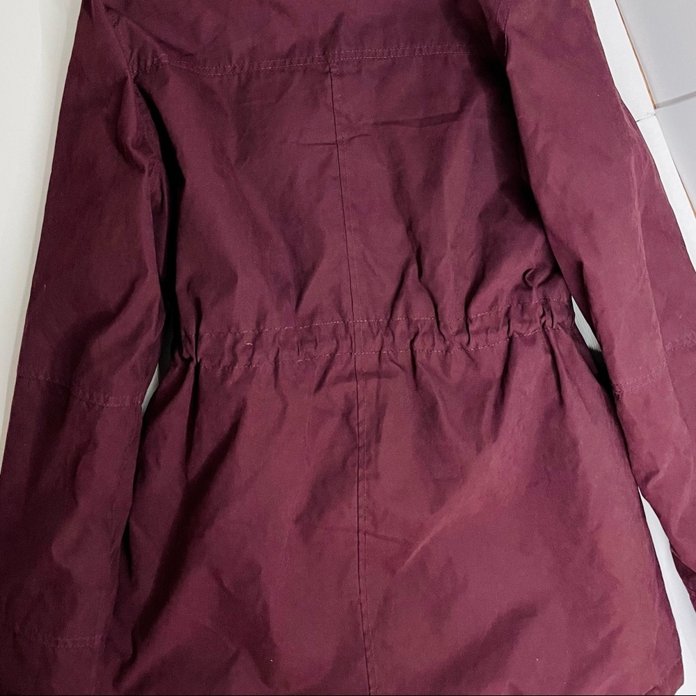 AEROPOSTALE — PRINCE & FOX, SMALL BURGUNDY FUR-LINED WINTER COAT, UTILITY JACKET - Picture 12 of 14